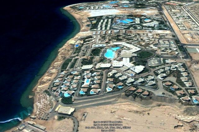 Satelitní snímek resortu
